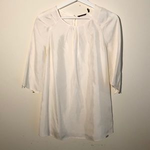 Massimo Dutti white silk blouse top size 4